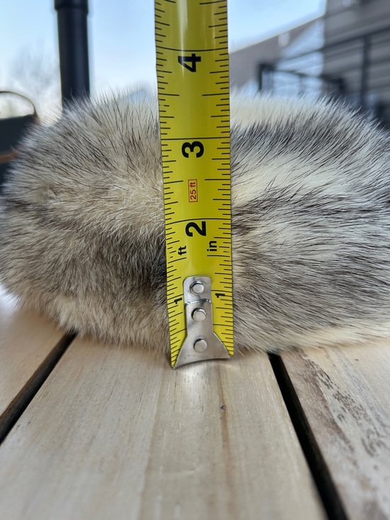 Vintage Plush Mink Fur Pom Hat - Natural Silver-Tipped main image 5